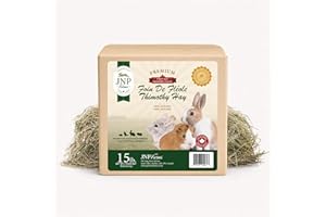 Timothy Hay 15 lb. by JNP Farms, 100% Canadian.Pet Food for Rabbits, Guinea Pigs, Chinchillas, Hamsters, Premium Quality, All
