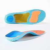 Pefuair Carbon Fiber Arch Support Inserts Women Men, Wide Feet, Shock Absorbing, Arch Support, Distributes Pressure, Flat Feet Orthotic Insert, Work Boot Shoe Insole, Absorb Shock with Every Step(L)