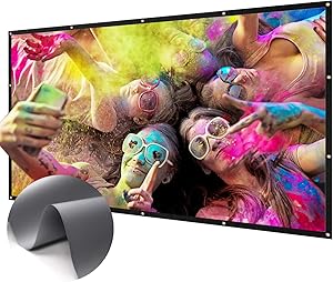 NIERBO 150 inch Metal Projector Screen Ambient Light Rejecting Screen 2.4 Gain 3D Movies Screen 16:9 for Home Theater