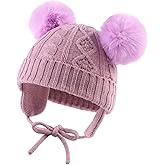 JANGANNSA Cute Knitted Boys Girls Christmas Beanie Warm Earflap Winter Hat Infant Toddler Baby Beanie