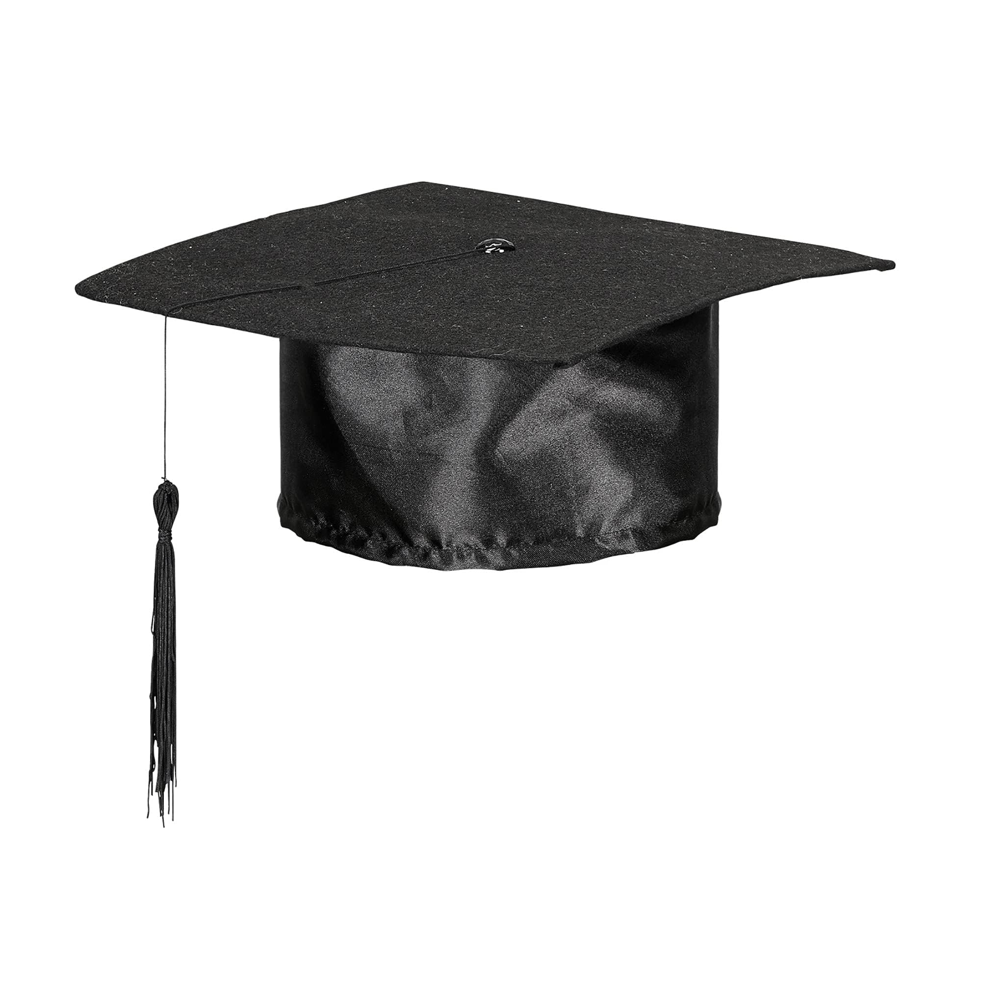 Widmann 03605 Akademiker Satin Hat Adult, Black