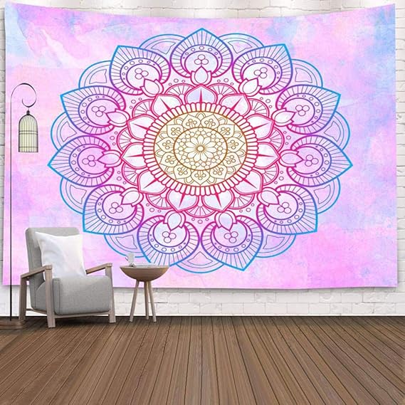 YHKF Wandteppiche Mandala Tapisserie Wandbehang Schlafzimmer