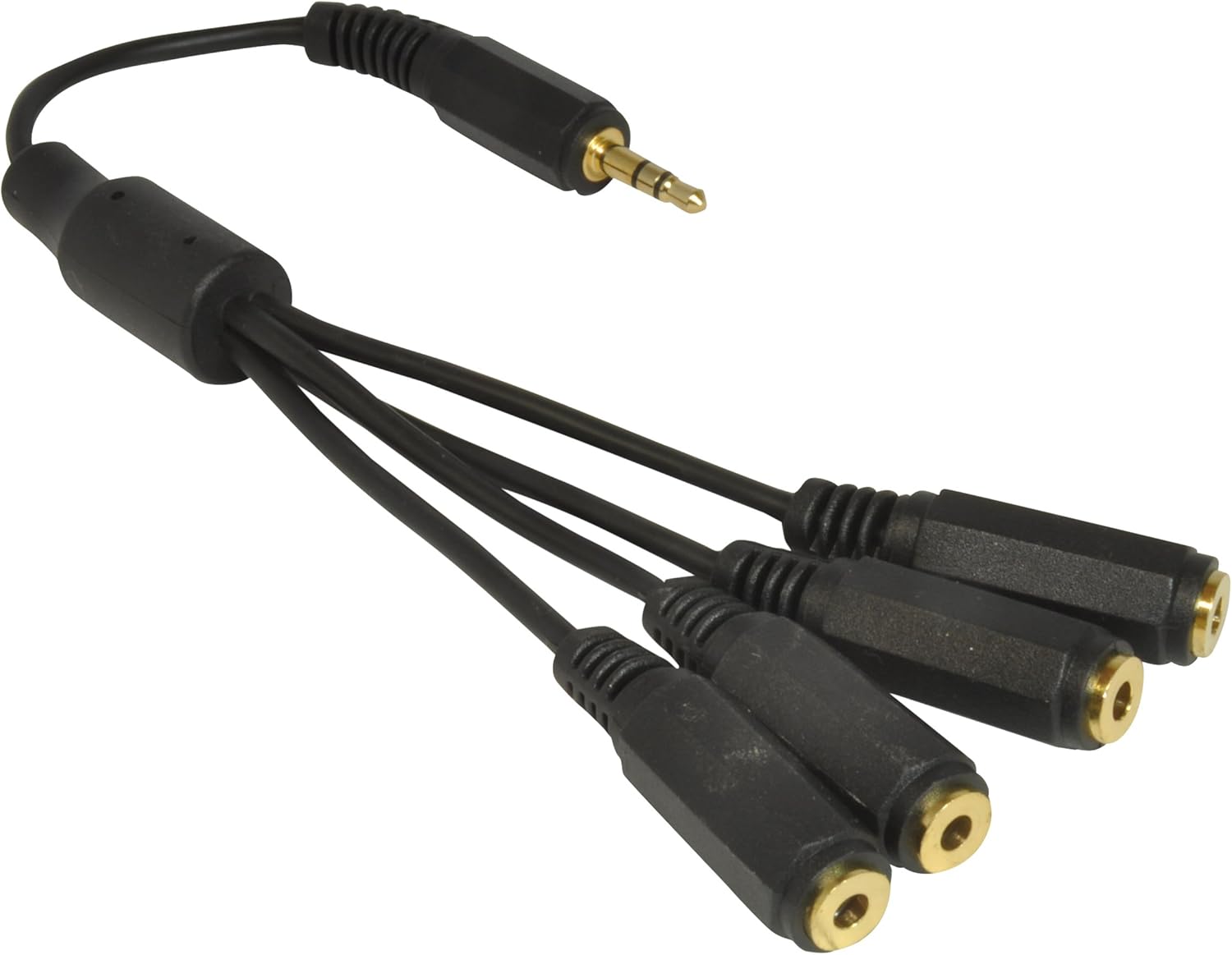 CDL Micro 3.5 mm Stereo Jack 4 Way Quad Headphone/Earphone Splitter