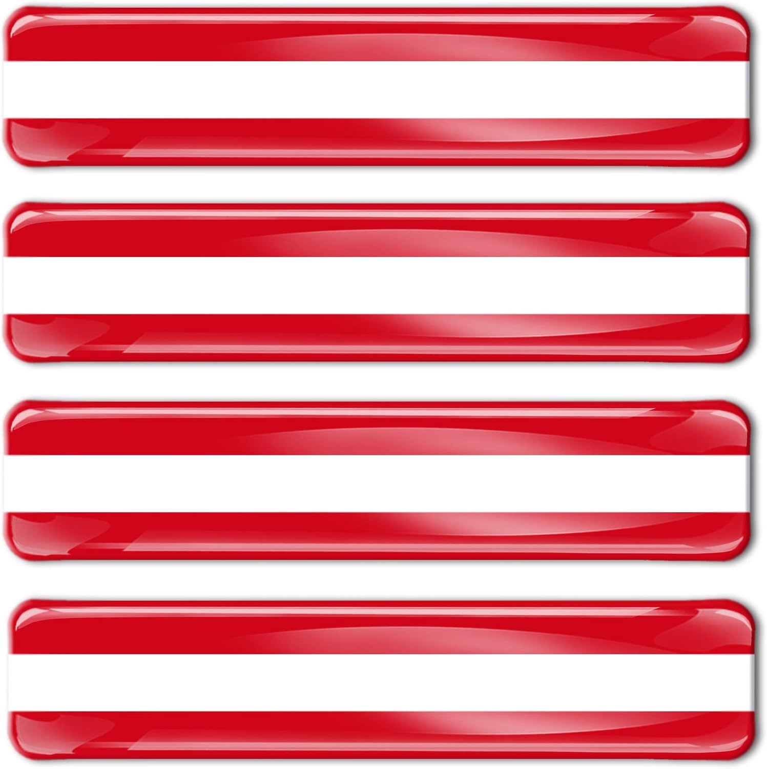 Biomar Labs 4 x 3D Domed Silicone Stickers Decals Austria National Austrian Flag Banner Emblem Car Motorcycle Helmet F 1/4-ka