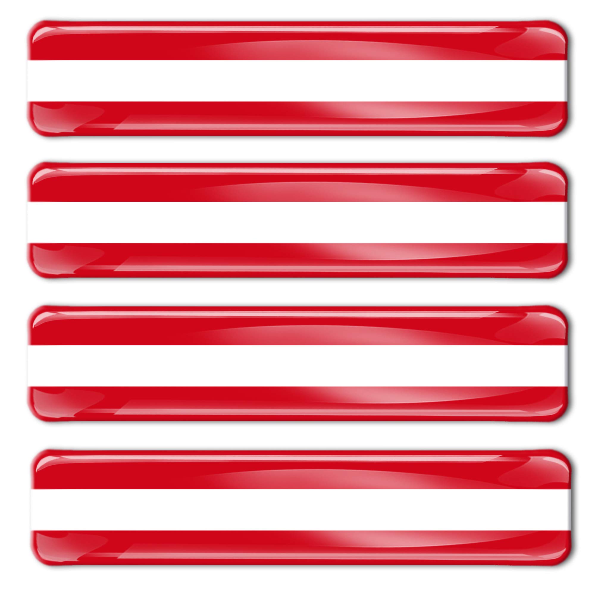 Biomar Labs 4 x 3D Domed Silicone Stickers Decals Austria National Austrian Flag Banner Emblem Car Motorcycle Helmet F 1/4-ka