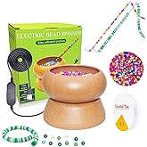 Xmada Electric Bead Spinner - Clay Bead Spinner with 2PC Beading Needles and Seed Beads, Waist Beads Kit, Bead Spinner for Je