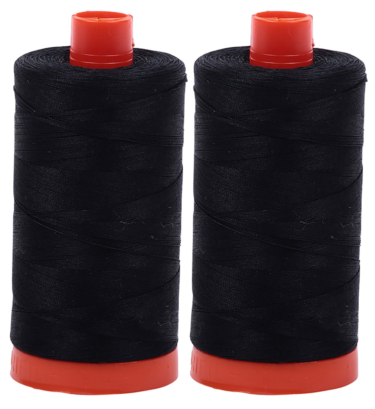 Aurifil Mako 50wt Sewing Thread, 2 Large Spools: Black (2692 x 2)