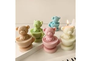 ESEDAGE Bear Resin Casting Silicone Mold - Animal 3D Mold for Candle Making