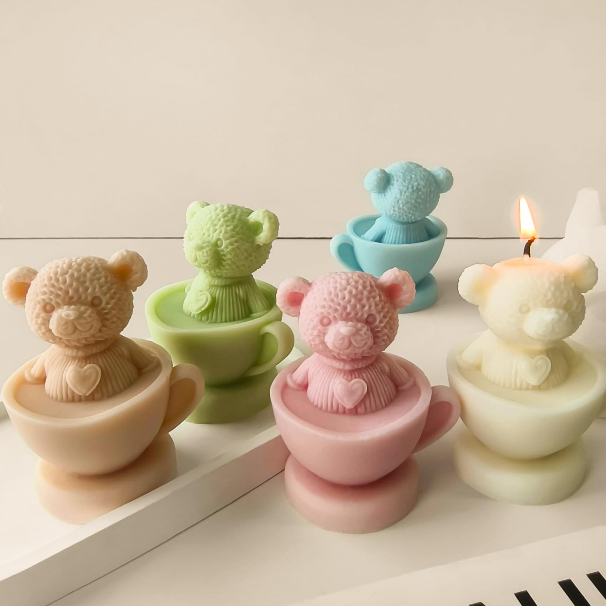 Photo 1 of ** ONLY ONE***Bear Resin Casting Silicone Mold - Animal 3D Mold for Candle Making