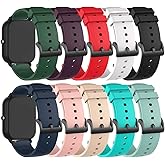 10PACK Multicolor Bands for BOOOMIC/Mikego/KEEPONFIT/VRPEFIT/KALINCO/Konitee/WMH/SENBONO/Cillso IDW25 IDW26 Watch Strap Adjustable Silicone Sport Replacement Wristbands for IDW25 IDW26 Smart Watch for Men&Women