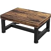 Wooden Step Stools for Adults Kids with Non-Slip Rubber Feet, Heavy Duty Stepping Stools with 500-LBS Capacity for Bedroom Ki