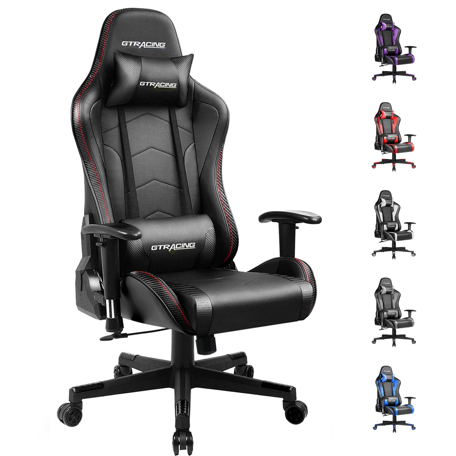 Photo 1 of ***MISSING PARTS*** GTRACING Gaming Chair with Speakers Bluetooth Music Video Game Chair Audio Ergonomic Design Heavy Duty Office Computer Desk Chair (Black)