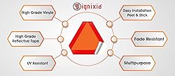 IGNIXIA (Pack of 02) Slow Moving Vehicle Sign, PVC