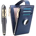 FALAN MULE Women's AirTag Wallet - Genuine Leather Bifold With Built-in AirTag Case, RFID Blocking, Purple