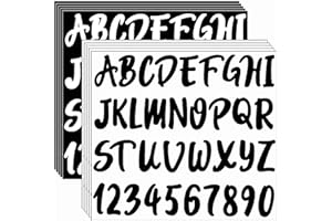 WAYNODA 360 Pieces 10 Sheets Self Adhesive Vinyl Letter Number Stickers, Alphabet Number Stickers for Mailbox, Signs, Window, Door, Cars, Trucks, Home, Business, Address Number(Black and white,2inch)