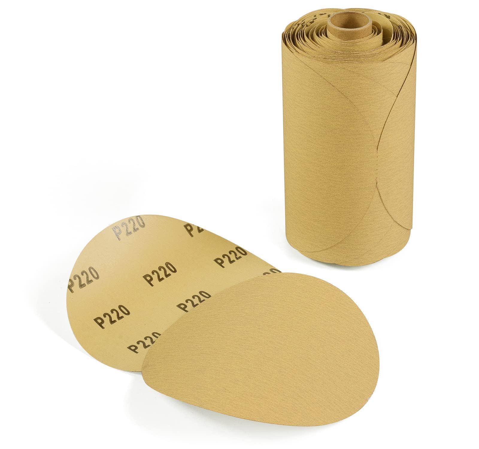 Photo 1 of LuckyGuard 100 PCS 6 Inch PSA Sanding Discs 220 Grit Sandpapers Self Adhesive Sticky-Back Sandpaper for Deburring and Blending Sanding Discs Roll Application on Industrial and Woodworking