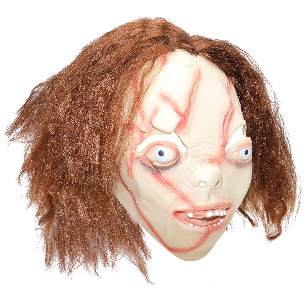 XIAO MO GU Funny Halloween mask Chucky Mask Ghost Baby Mask for Halloween Party Decor Props