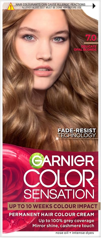 Garnier Color Sensation 7.0 Delicate Opal Blonde Permanent Dye 100% Grey
