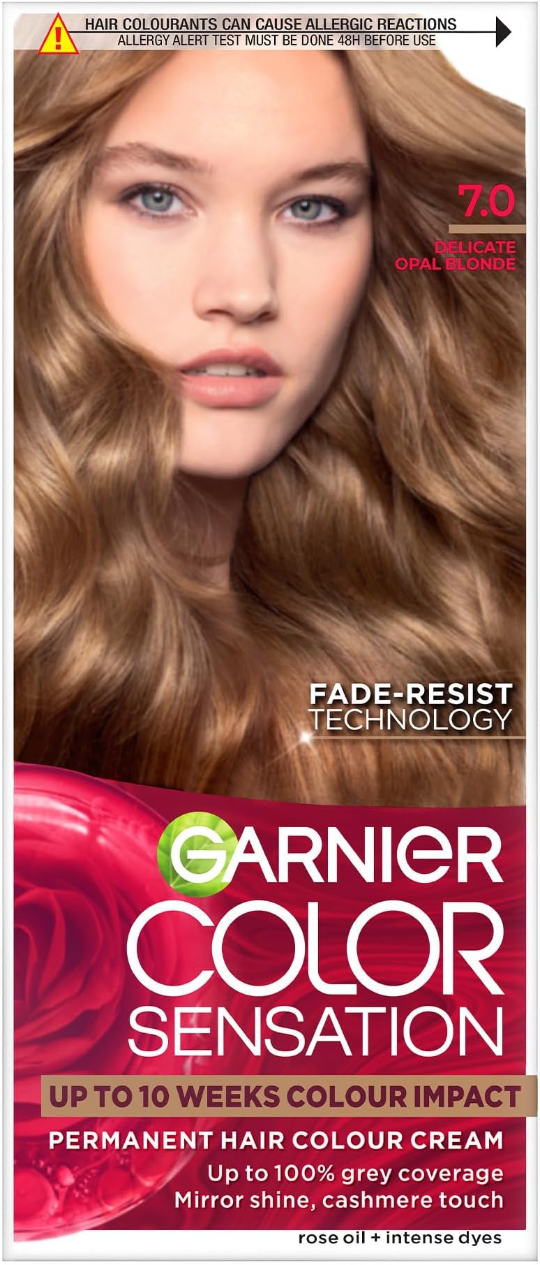 Garnier Color Sensation 7.0 Delicate Opal Blonde Permanent Dye 100% Grey