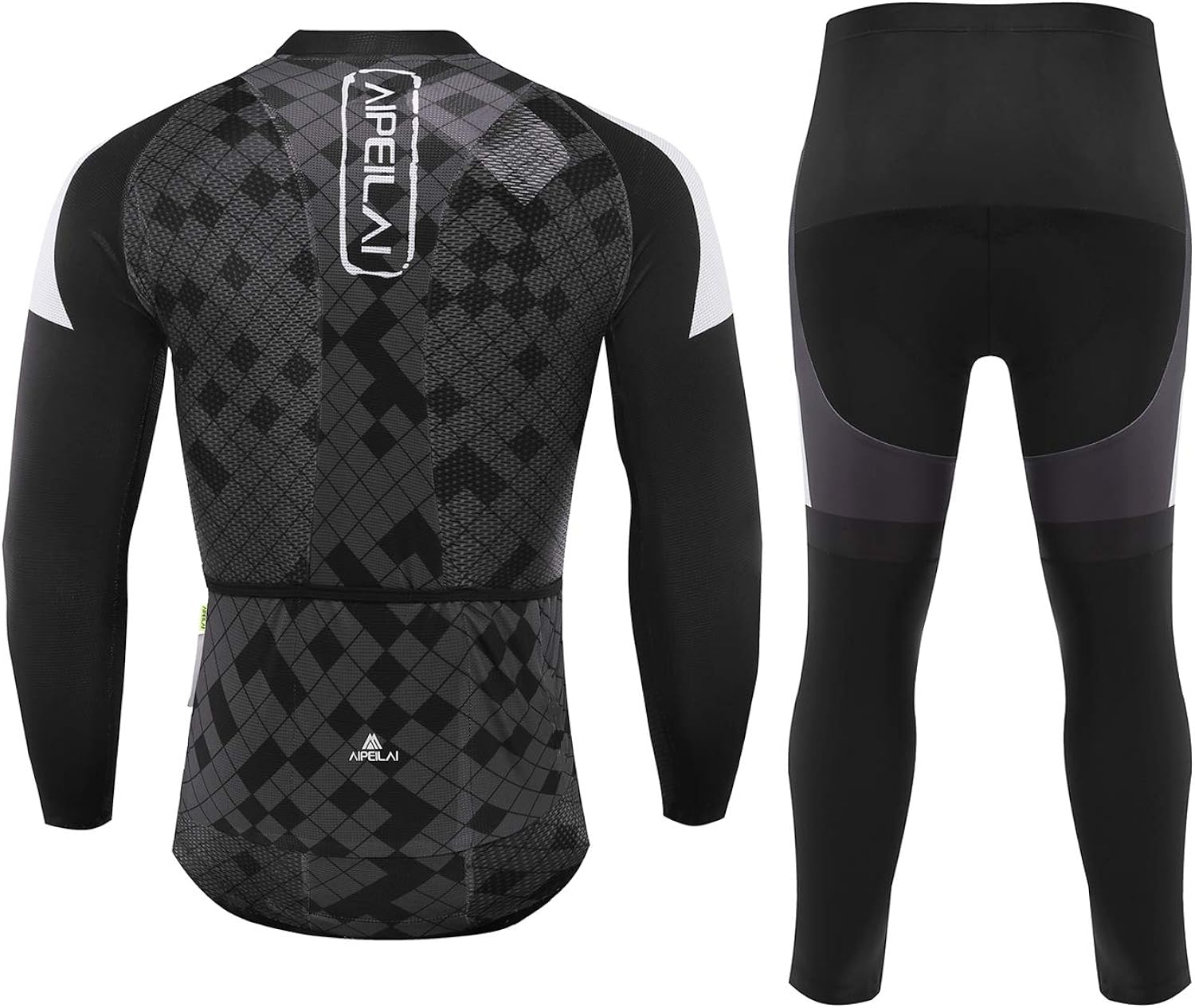 Men's Cycling Jersey Suit Full Sleeve Bicycle Jersey Clothing Set + 3D Padded Breathable Pant Sportswear: Clothing