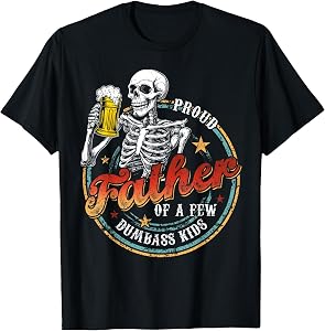 Stolzer Vater von ein paar dummen Kinder Funny Father Love Family T-Shirt