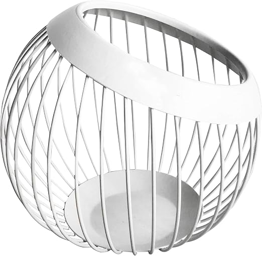 Amazon Com Vanra Metal Wire Fruit Bowl Sturdy Fruit Basket Fruit Holder Snack Storage Decorative Centerpiece Bowl For Modern Kitchen Countertop Living Room White Kitchen Dining