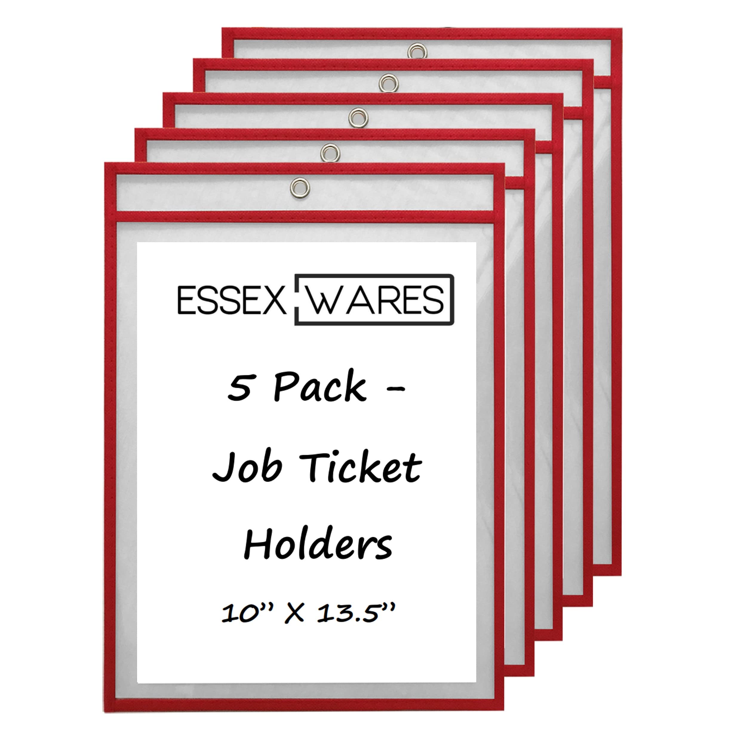 5 Pack Job Ticket Holder (Red) - by Essex Wares