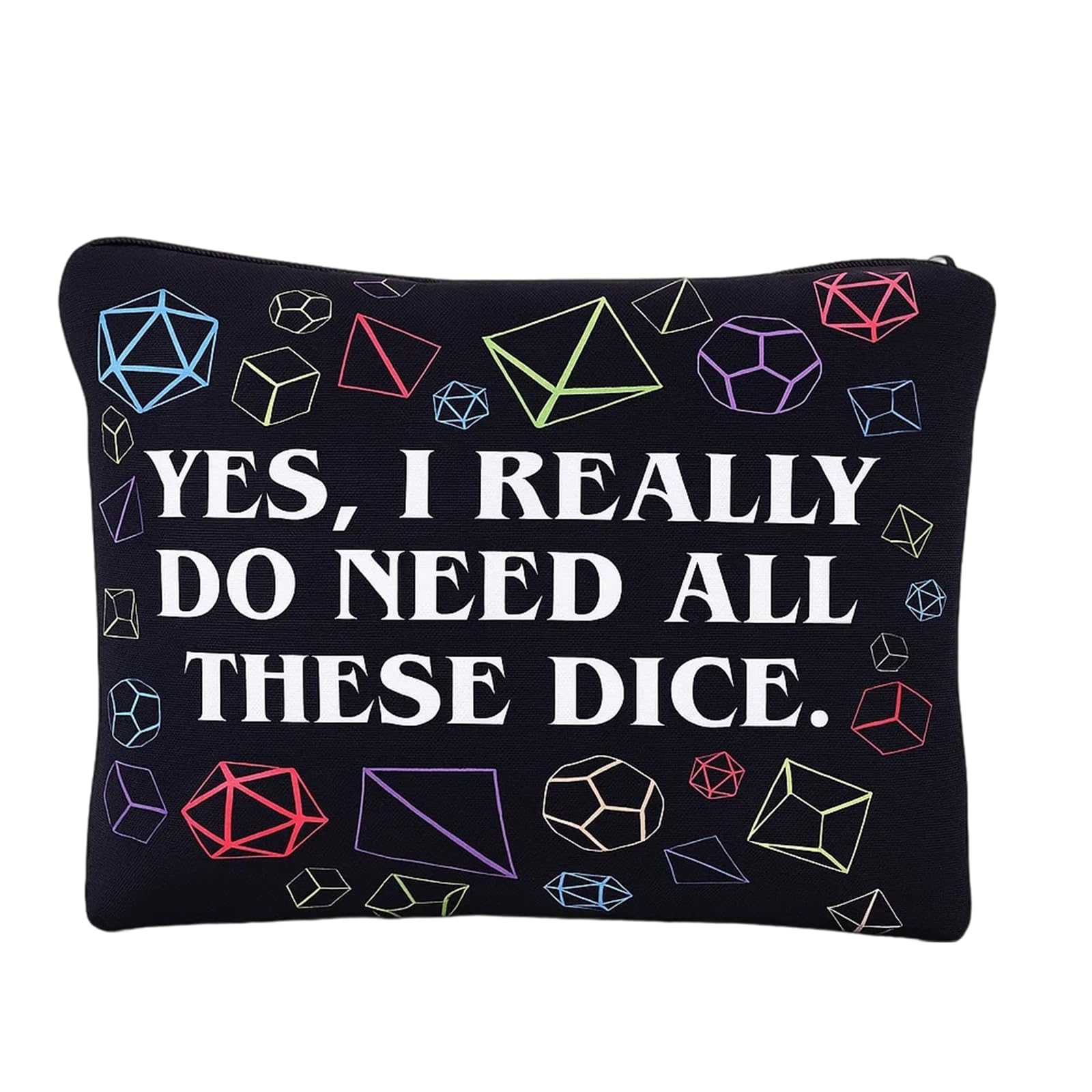 MXHBSTP Dice Bag, DND Dice Bag, DND Dice Storage Bag for Game Accessories, Compact Black Pouch for Tabletop Gaming, 21 X 15 Cm