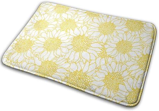 CheXe Alfombras Alfombra de baño Puerta Amarillo Claro Girasol