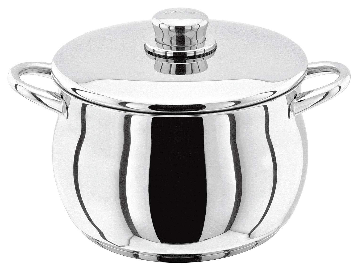 Stellar 1000 Stainless Steel Stockpot/Deep Casserole Pan with Lid (24CM (5.7Ltr))