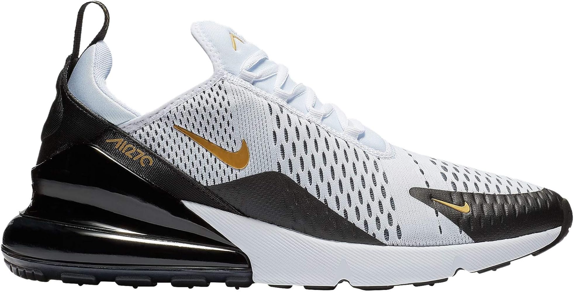 black and gold nike 270
