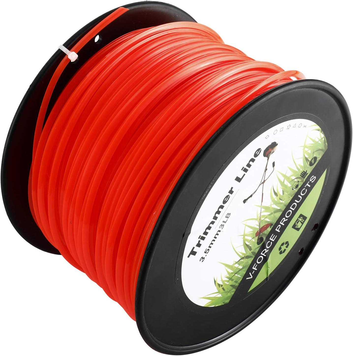 STRING TRIMMER CUTTING LINE .130" ORANGE RED SQUARE LINE USA SHIP 345