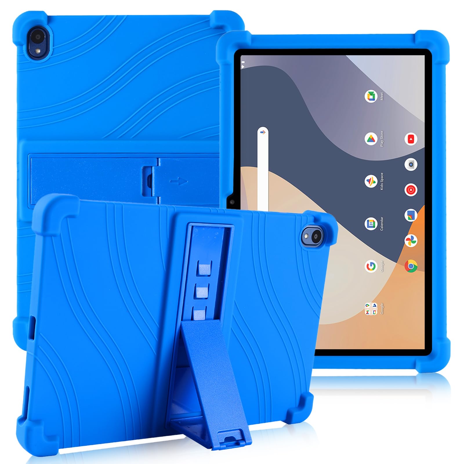 Photo 1 of ATOOZ Soft Silicone Case for Walmart Onn 10.1 Inch Tablet 2024 (Model:100135925) - Gen 4 With Stand for Kids (Blue)
