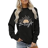Sfyhnopy Christian Sweatshirt for Women Jesus Faith Religious Tops Bible Verse Pullover