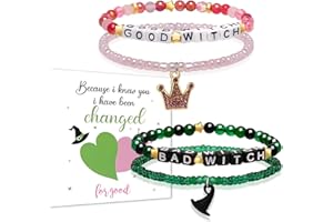 Artlunar Witch gifts Witch Bracelet Set Crown & Witch Hat Charm Enchanted Friendship Jewelry Gifts for Teen Girls Mom Besties Sisters