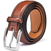 KM Legend Mens Genuine Leather Dress - Classic & Fashion For Work Business And Casual Belt