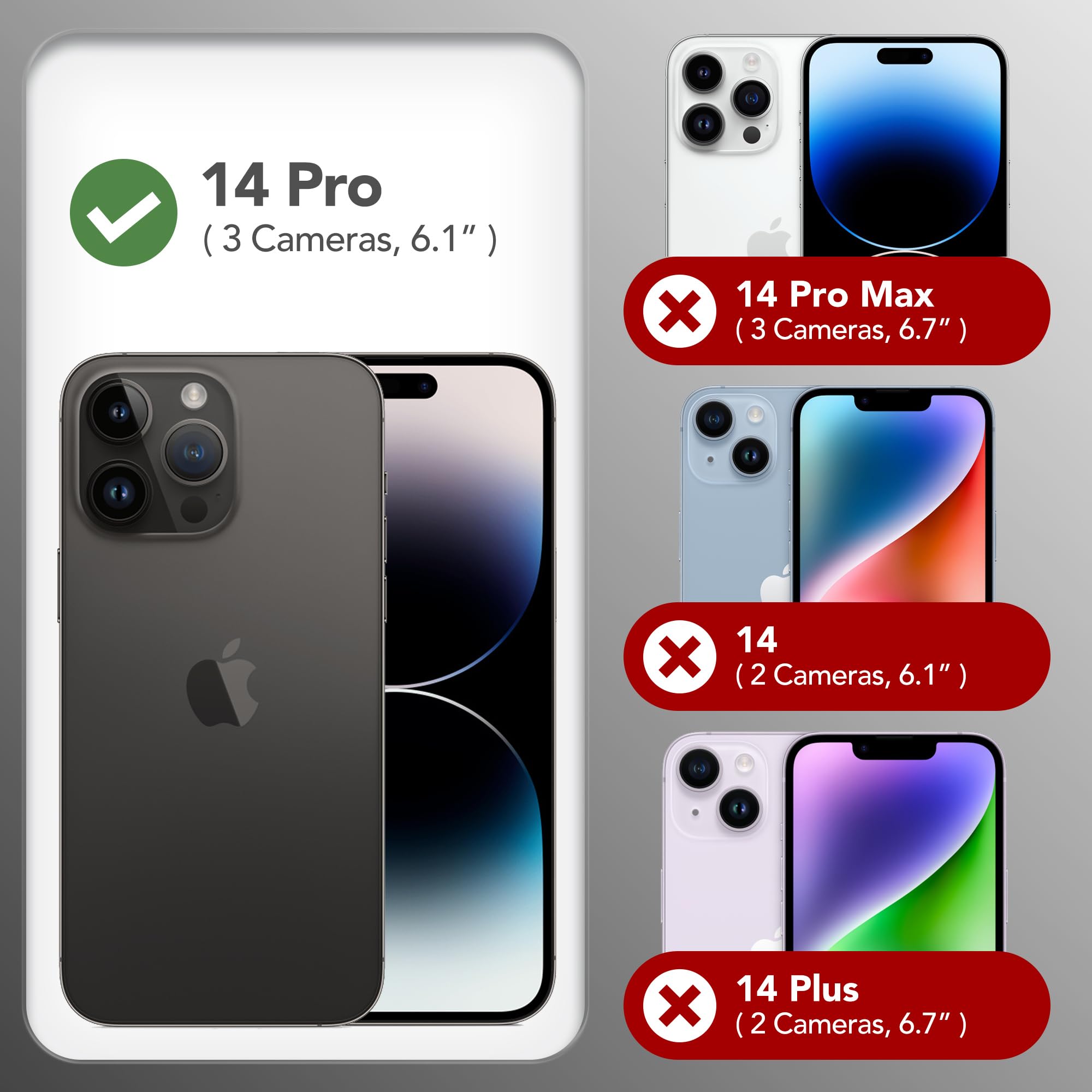 GONEZ for iPhone 14 Pro Case, Compatible with Magsafe, with Screen Protector + Camera Lens Protector, Soft Anti-Scratch Microfiber Lining, Shockproof Liquid Silicone Phone Cover, Stone