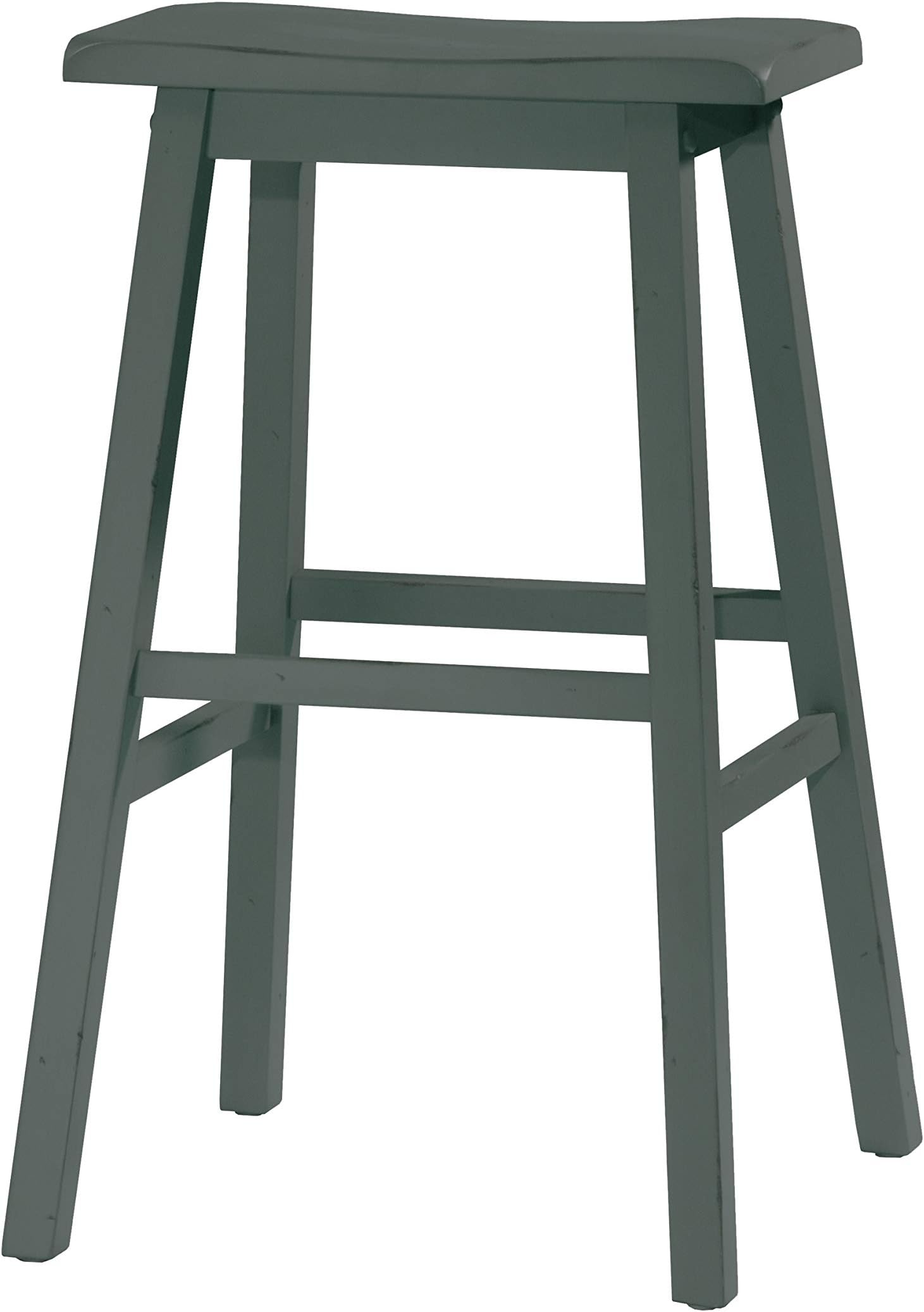 Amazon Brand – Stone & Beam Cottage Wood Bar Stool, 24"H, Green