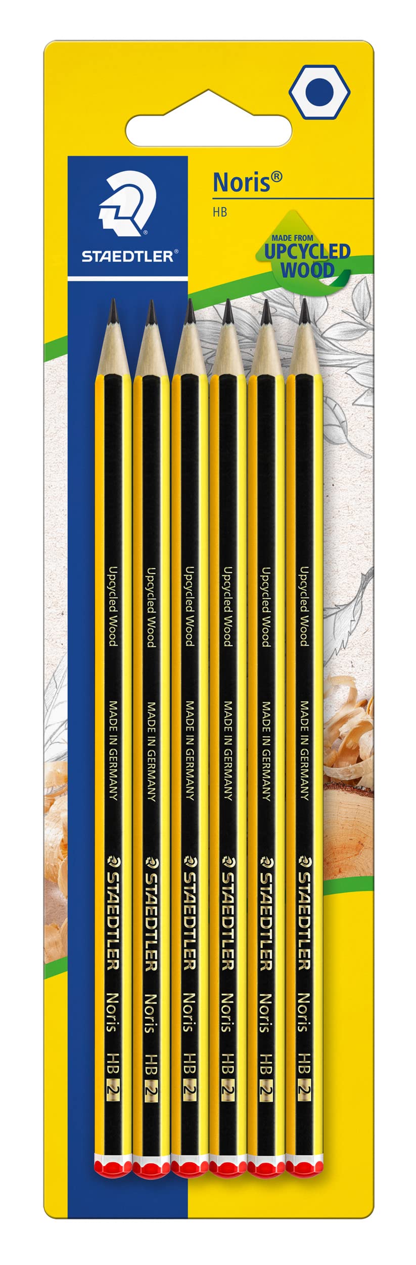 Staedtler Noris 120-2BK6DA Pencil HB Pack of 6 on Blister Card