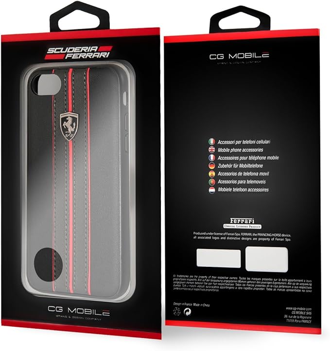 Amazon Com Ferrari Pu Leather Case For Iphone 8 And Iphone 7 Hard