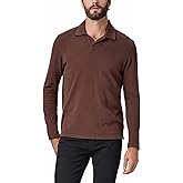 PAIGE Men's Hammond Long Sleeve Sueded Jersey Polo Shirt
