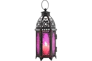 NEEDOMO Halloween Decorations,11'' Moroccan Lanterns Decorative Indoor & Outdoor, Vintage Christmas Candle Holder, Metal Lanterns Decorative, Table, Patio, Porch, Shelf, Christmas Spring Home Decor