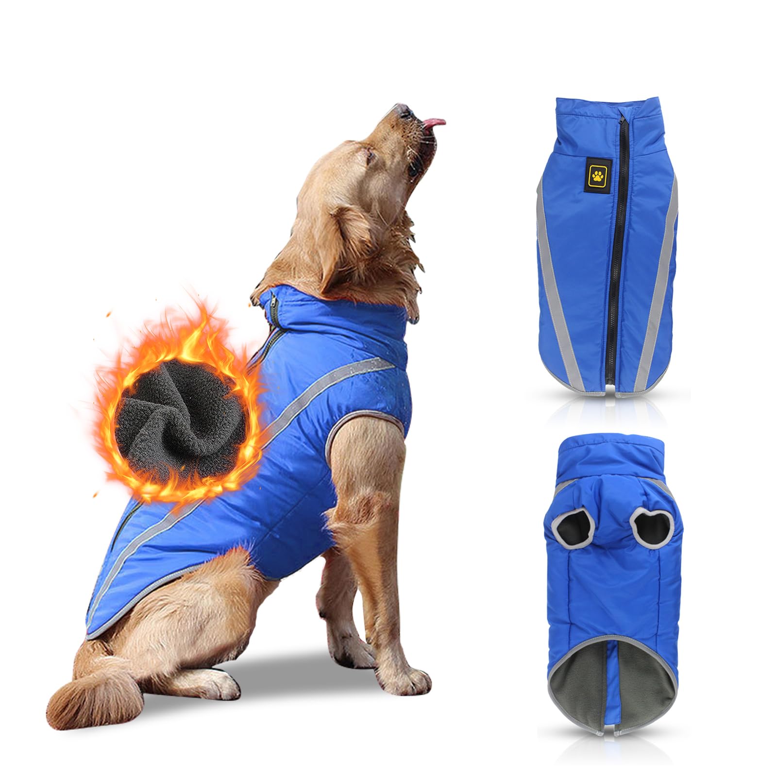 PETCUTE Dog coat Warm Vest Jacket for medium large dogs waterproof dog coat