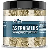 Earthborn Elements Astragalus Extract 200 Capsules, Pure & Undiluted, No Additives