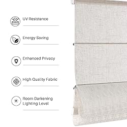 Hiifroy Roman Shades for Window, Light Filtering