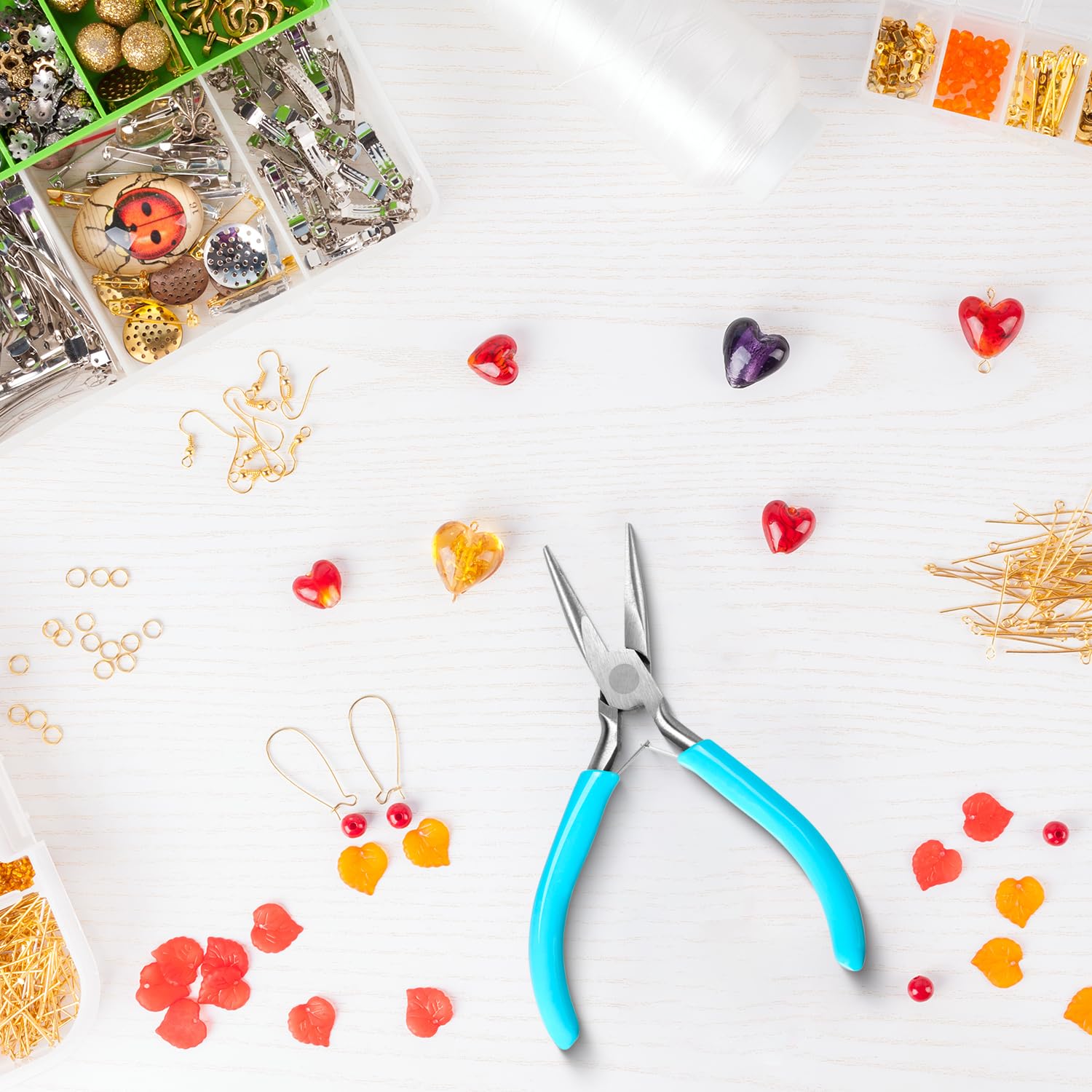 Needle Nose Pliers 4.5 Inch Jewelry Pliers Super Precision Jewelry Making Tools Comfort Grip Handle Craft Pliers for Jewelry Repair Wire Bending Gripping