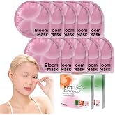 10 Sheets x 30ml - KIRA Bloom Mask - Sakura Fiber Sheet Face Mask, Hydrating Facial Mask for Radiant-Looking Skin with Vitamin C, Vitamin E, Niacinamide &amp; Coenzyme Q10