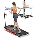 TOPUTURE Foldable Walking Pad with Incline, 4 in 1 Treadmill for Home & Office, 2.5HP Under Desk Treadmill, Portable Compact 