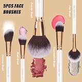 OMANIAC Professional 12Pcs Makeup Brush Set with Pearl Handles & Case view 4