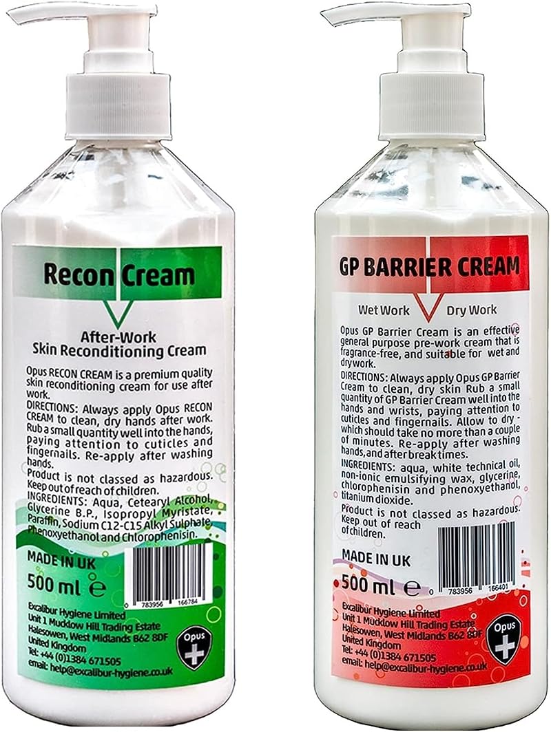Opus 500ml Barrier & Intensive Hand Cream Starter Pack - Wet Dry Work
